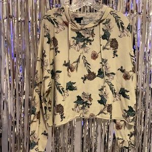 Floral Crop Hoodie